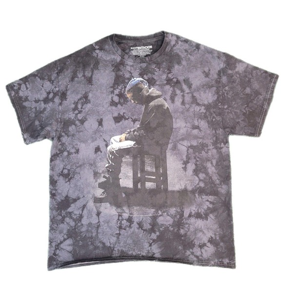 Unbranded Other - XXXTENTACION-Chair Portrait T-shirt Tie Dye Black Size XL Read DESCRIPTION